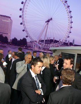 Corporate photograph on the River Thames, London for PR company