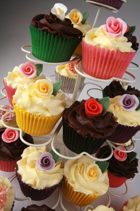 Photograph of cup cakes for product shoot