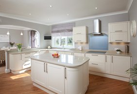 Photograph of a luxury kitchen interior at Chelsea Wharf property